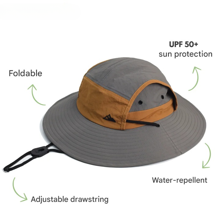 Chapeau de soleil pliable pour l'extérieur avec protection UV – SunGuard Explorer