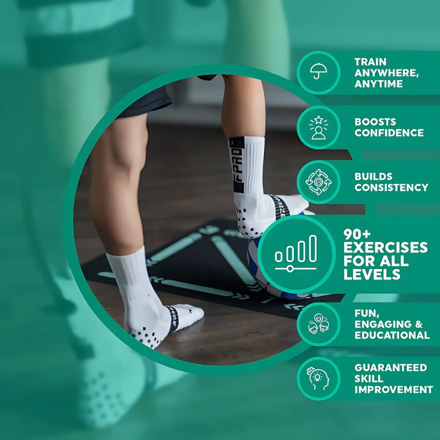 Tapis d'Entraînement Football Pro Jeunesse avec Programme Vidéo