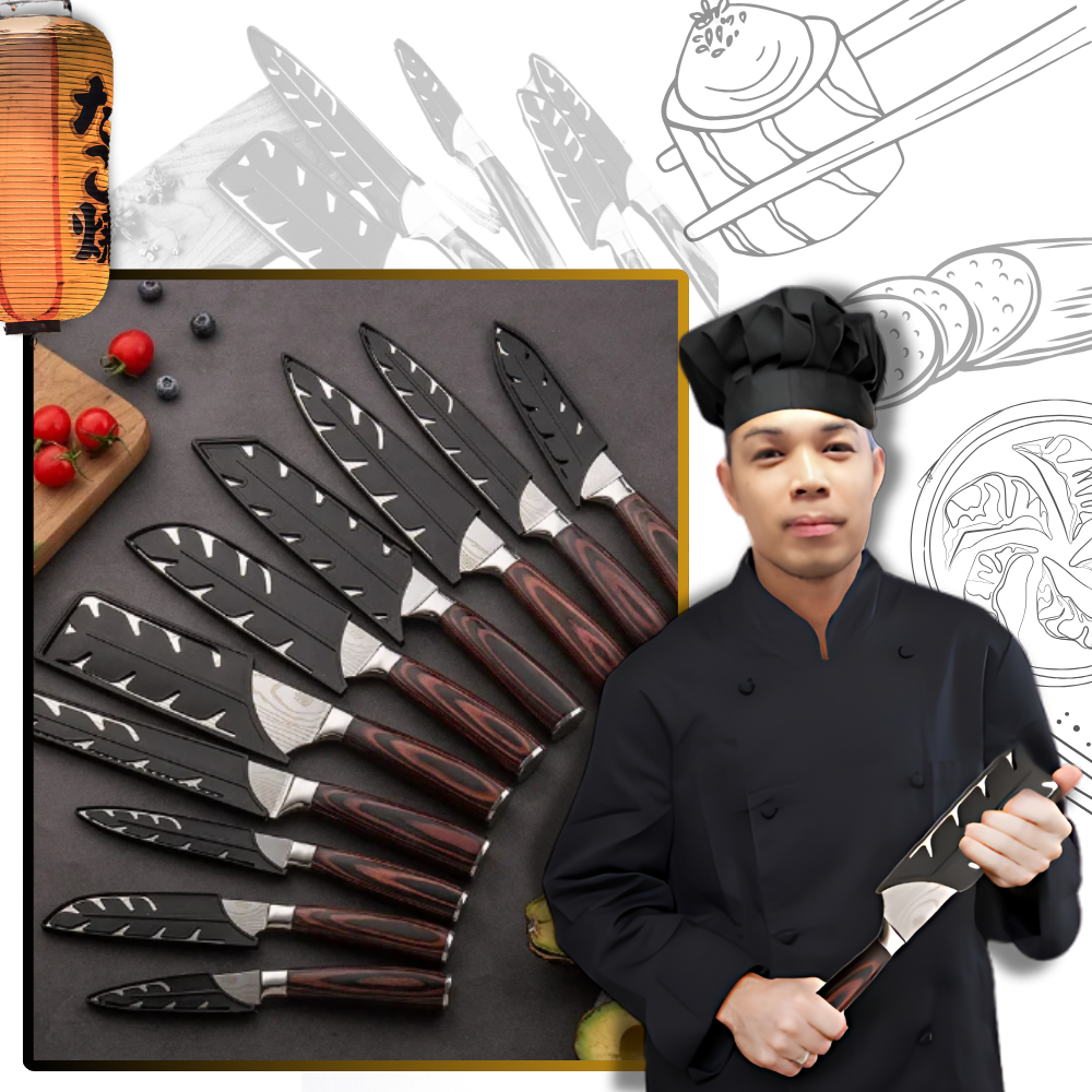 Couteaux japonais de la série Pakkawood