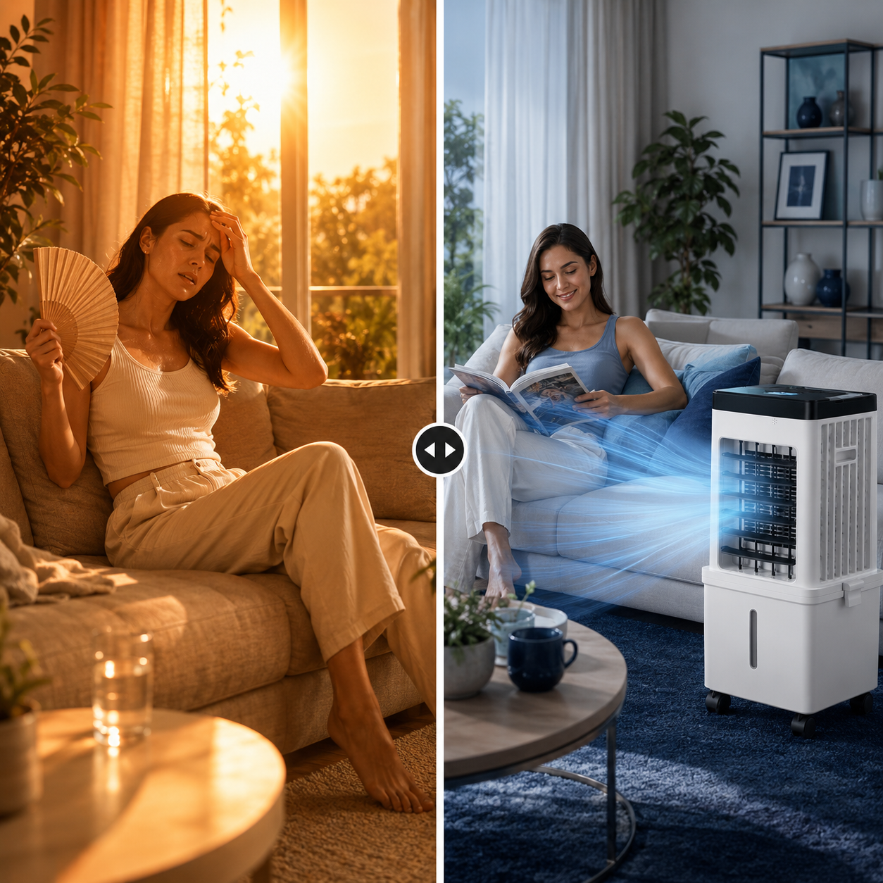 Refroidisseur d'air portable FrostAir 2-en-1 avec humidification