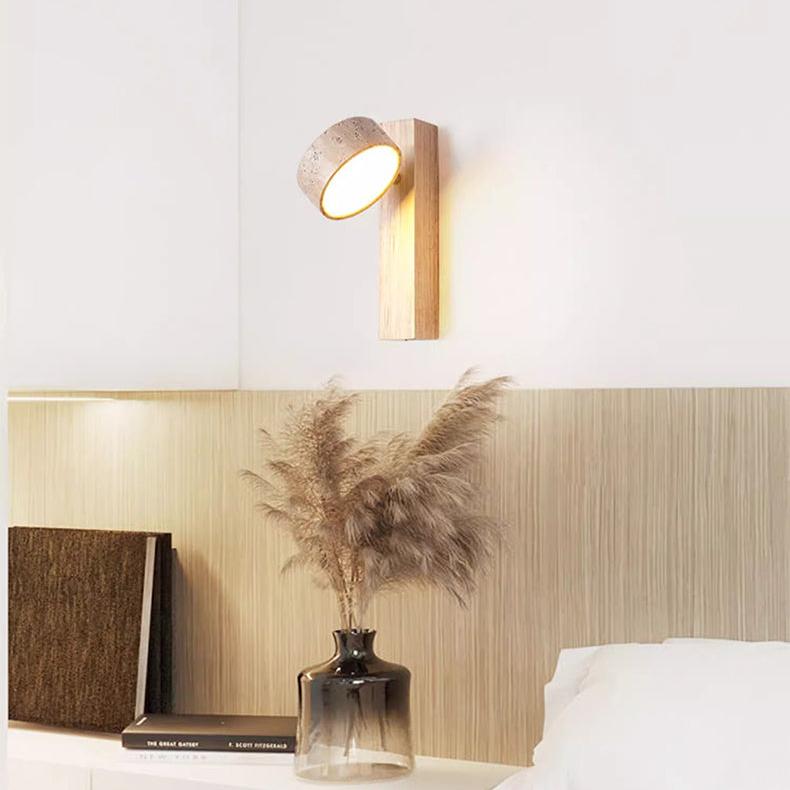 Lampe Murale en Travertin de Couleur Ivoire
