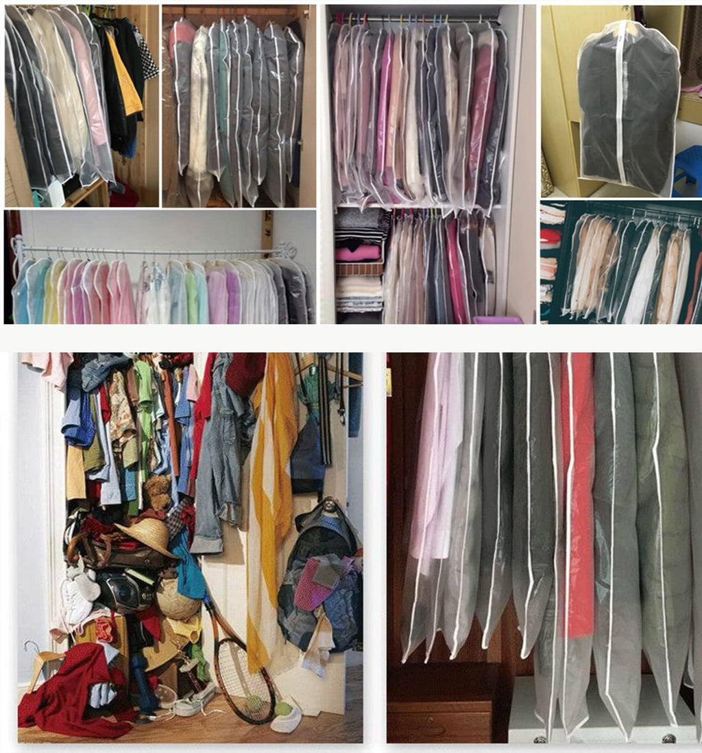 Sacs de rangement pour vêtements transparents – Pack de 5 (Achetez 1, obtenez 1 GRATUIT)