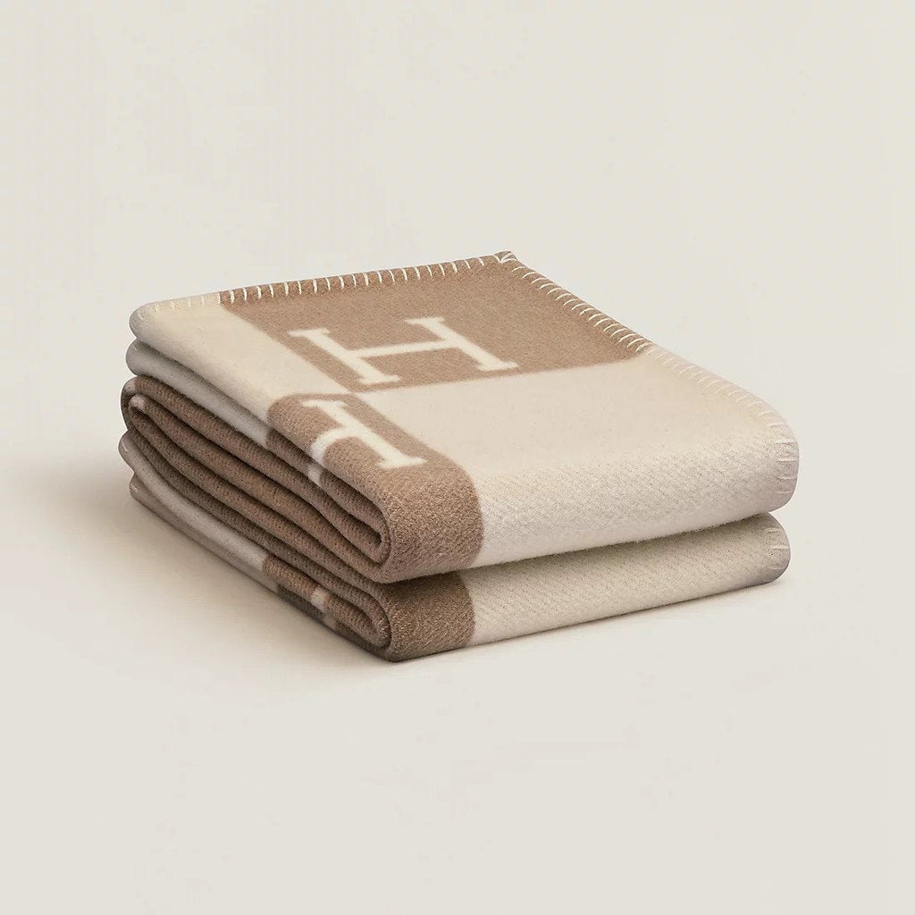 Plaid Exclusif en Cachemire et Laine Doré