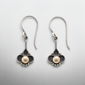 Kaycee - Boucles d'oreilles géométriques en pierre de lune