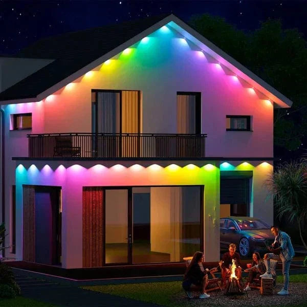 Éclairage extérieur LED intelligent | Bande lumineuse extérieure durable | Contrôle WLAN & Bluetooth | Étanche IP65