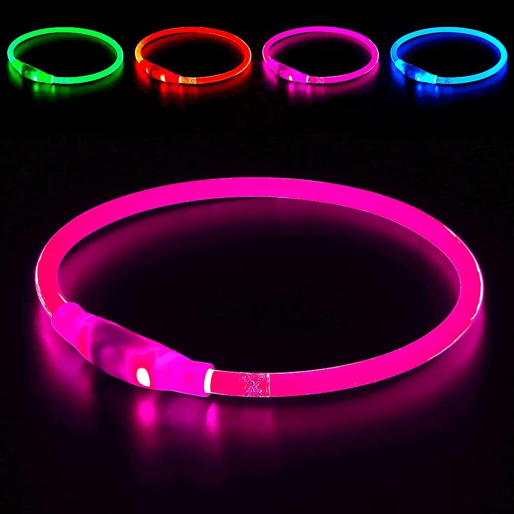 Collier LED GlowSafe pour Chien – Lumière de Sécurité Rechargeable USB