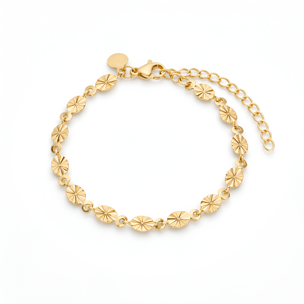 Nina - Bracelet classique à maillons ovales dorés