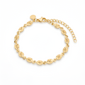 Nina - Bracelet classique à maillons ovales dorés