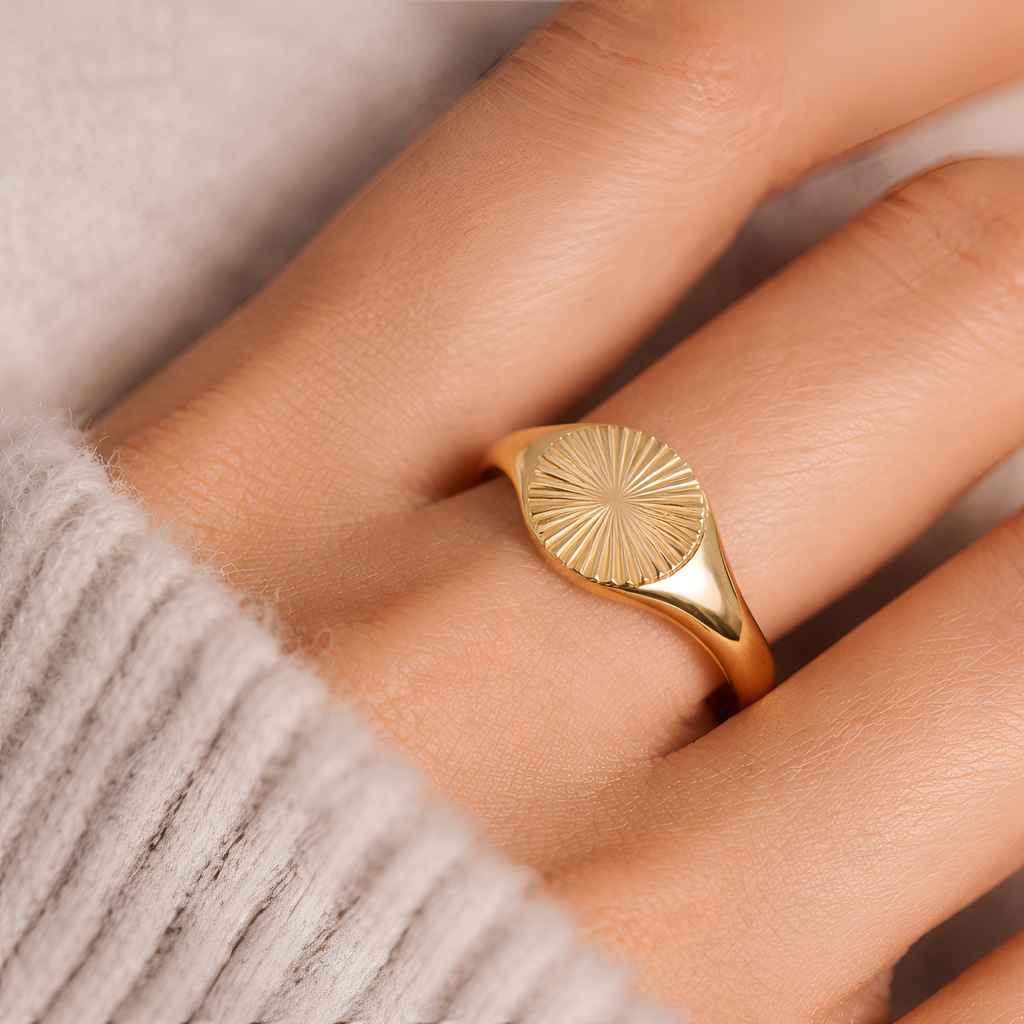 Quinn - Bague minimaliste Wave pour femme