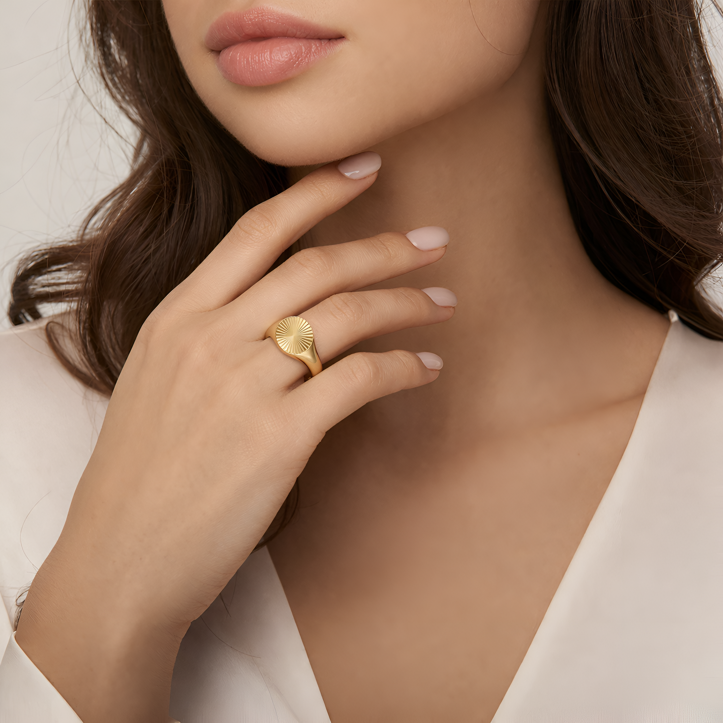 Quinn - Bague minimaliste Wave pour femme