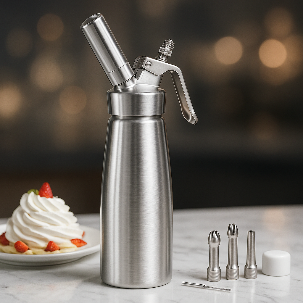 AluWhipa – Siphon à Crème Professionnel en Aluminium 500 ml