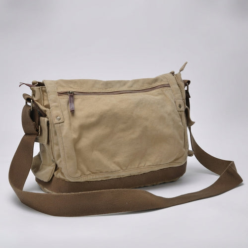 Sac Messenger Vintage Unisexe avec Grand Rangement