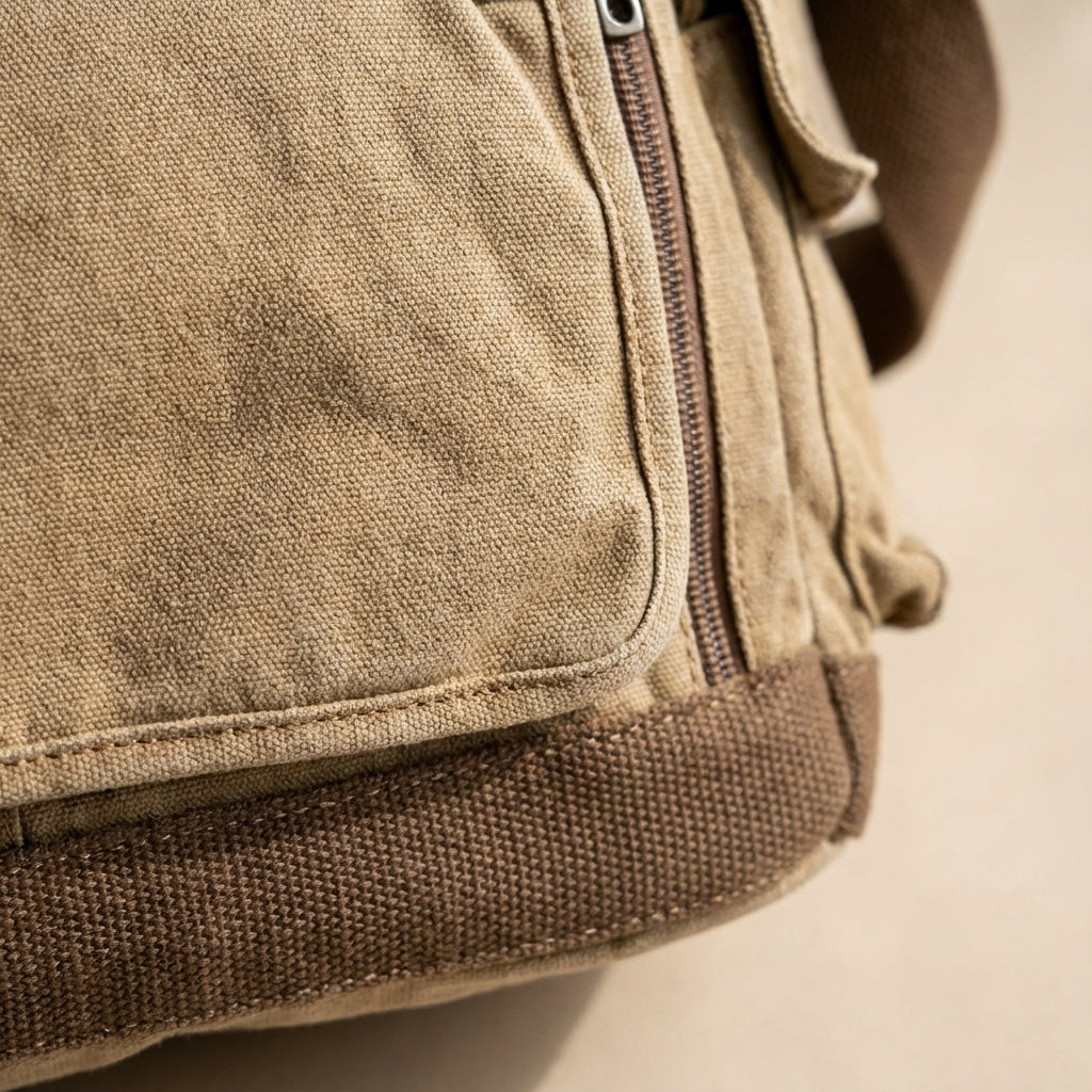 Sac Messenger Vintage Unisexe avec Grand Rangement
