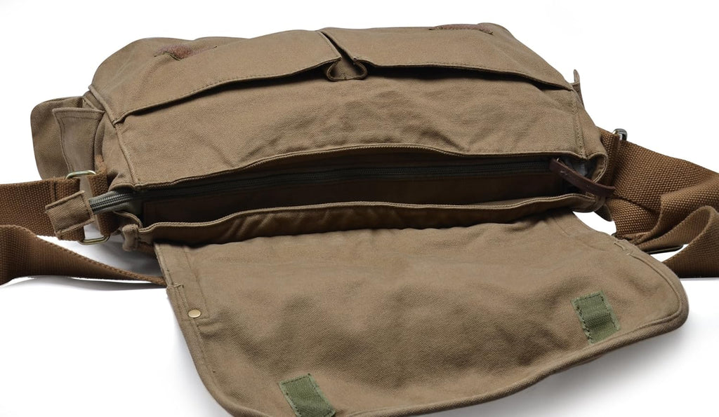 Sac Messenger Vintage Unisexe avec Grand Rangement