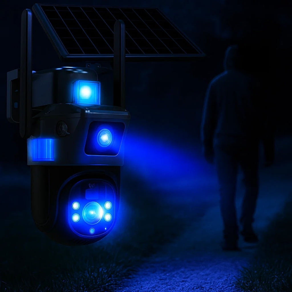 GuardVision™ | Caméra de surveillance solaire 4K avec Wi-Fi