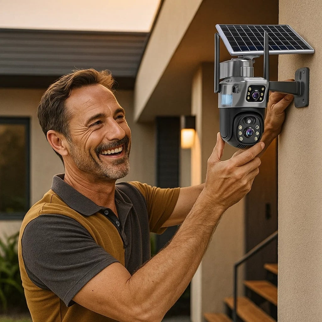 GuardVision™ | Caméra de surveillance solaire 4K avec Wi-Fi