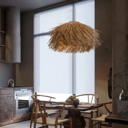 Lampe Suspendue en Rattan Fait Main pour une Ambiance Naturelle et Chaleureuse à la Maison