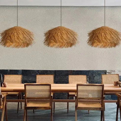 Lampe Suspendue en Rattan Fait Main pour une Ambiance Naturelle et Chaleureuse à la Maison