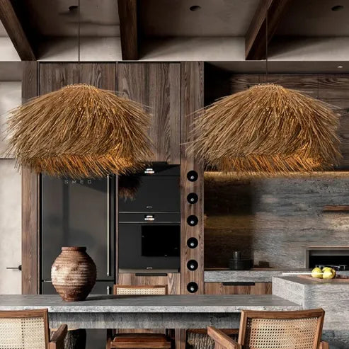 Lampe Suspendue en Rattan Fait Main pour une Ambiance Naturelle et Chaleureuse à la Maison