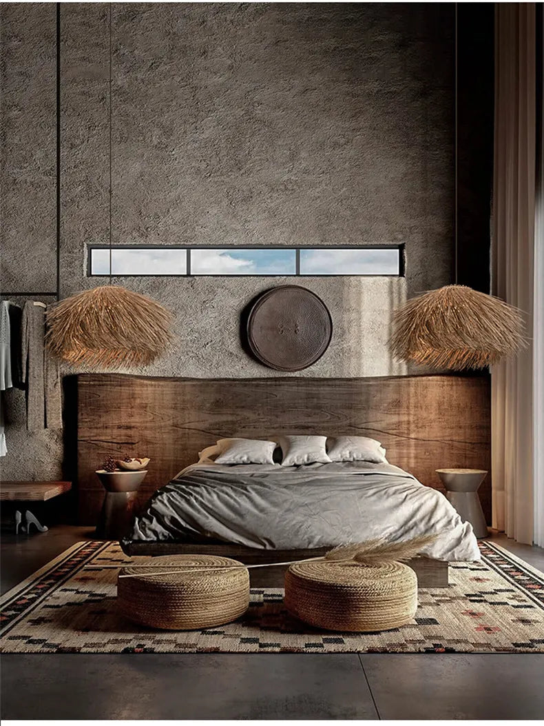 Lampe Suspendue en Rattan Fait Main pour une Ambiance Naturelle et Chaleureuse à la Maison