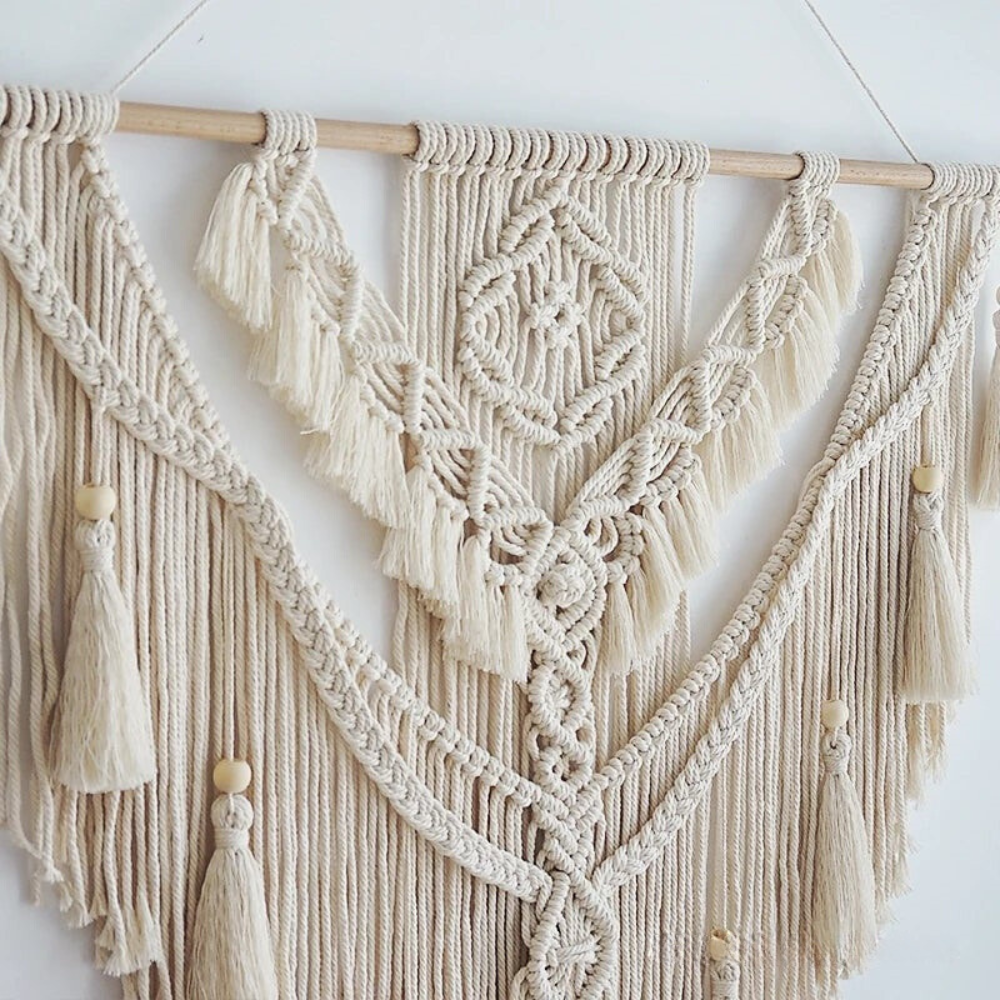 Suspension Murale Macramé Boho Scandinave | Fait Main
