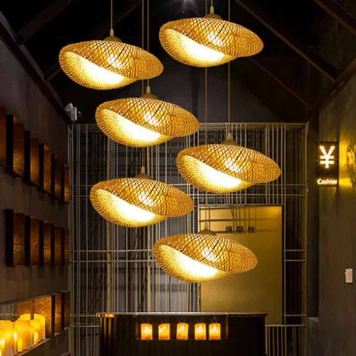 Lampe Suspendue en Rattan Fait Main - RayaLicht
