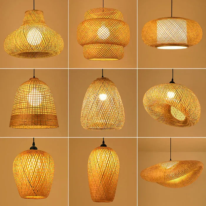 Lampe Suspendue en Rattan Fait Main - RayaLicht