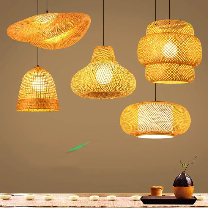 Lampe Suspendue en Rattan Fait Main - RayaLicht