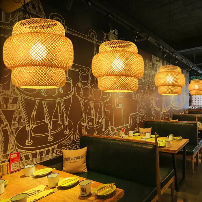 Lampe Suspendue en Rattan Fait Main - RayaLicht