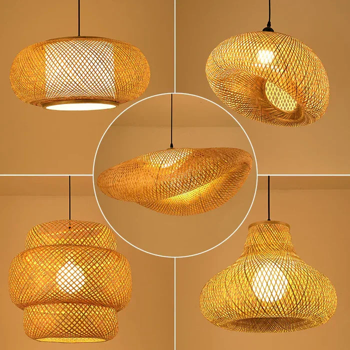 Lampe Suspendue en Rattan Fait Main - RayaLicht