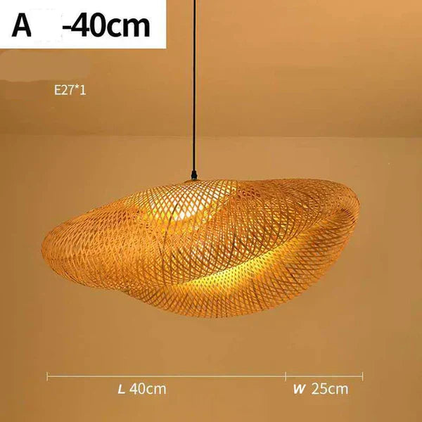 Lampe Suspendue en Rattan Fait Main - RayaLicht
