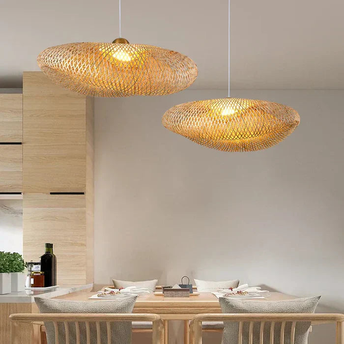 Lampe Suspendue en Rattan Fait Main - RayaLicht