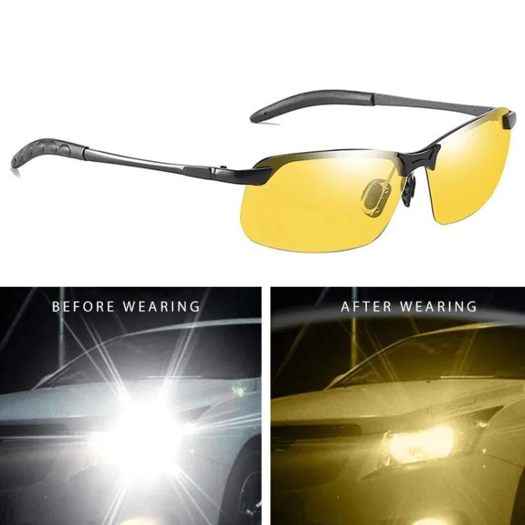 Skanto | Lunettes de Conduite Nocturne | Verres Jaunes pour Réduire l'Éblouissement et le Stress Oculaire pour des Conduites Nocturnes Plus Sûres