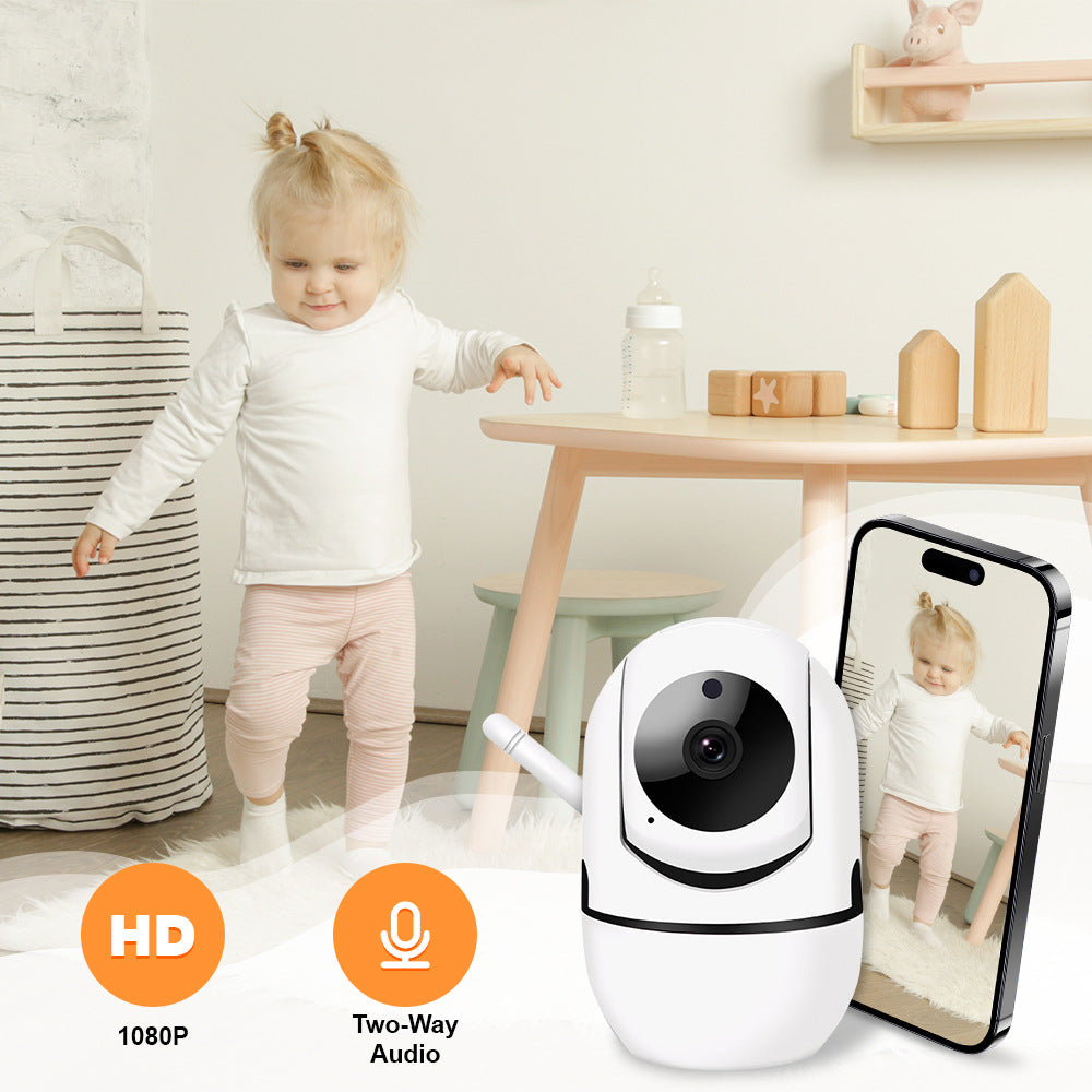 Moniteur de bébé HD avec vision nocturne, rotation à 360° et alertes