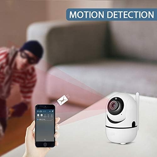 Moniteur de bébé HD avec vision nocturne, rotation à 360° et alertes