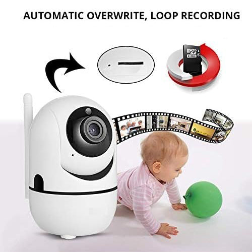 Moniteur de bébé HD avec vision nocturne, rotation à 360° et alertes