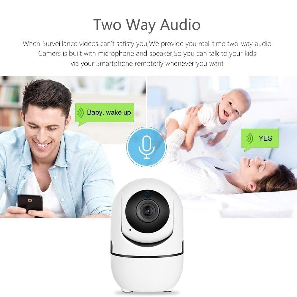 Moniteur de bébé HD avec vision nocturne, rotation à 360° et alertes
