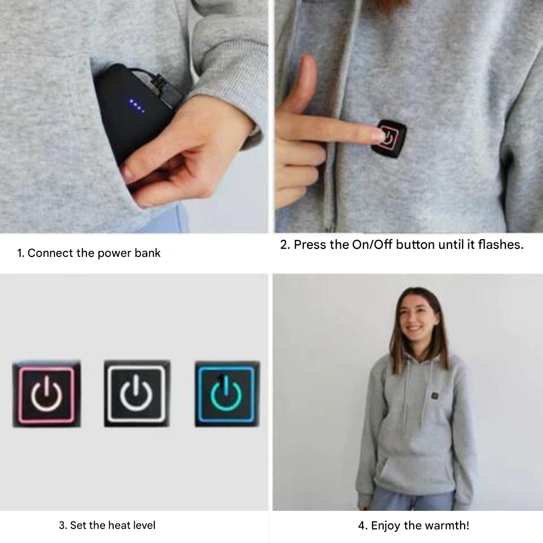 Hoodie Unisexe Chauffant - ThermaHoodie