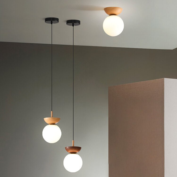 Hikari Plafonnier – Design Japonais Minimaliste avec LED & Bois