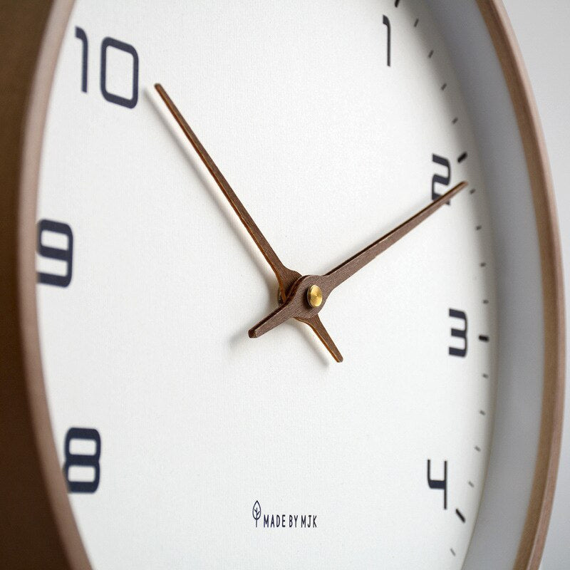 Horloge Murale en Bois - Design Scandinave | Mécanisme Silencieux