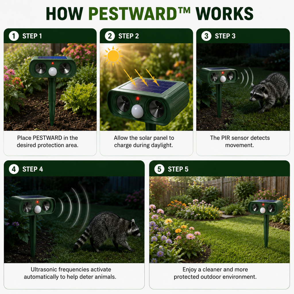 PESTWARD – Dissuasion Animale Solaire par Détection de Mouvement pour une Protection Humaine du Jardin