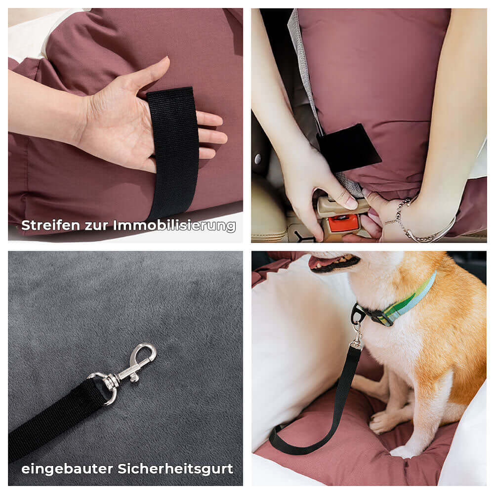 HundeBox™ | Siège auto pour chien | Siège pour chien sur la banquette arrière | Boîte de transport pour chien