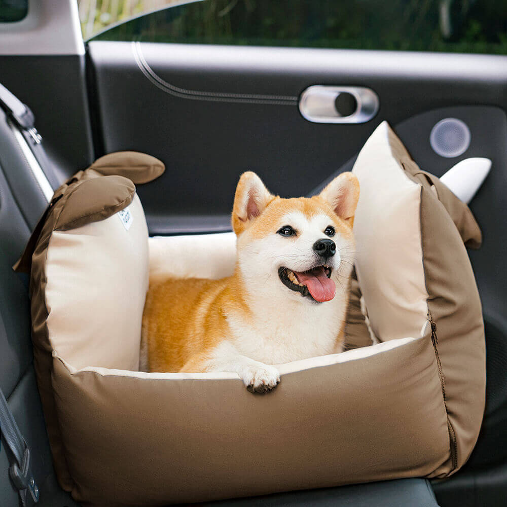 HundeBox™ | Siège auto pour chien | Siège pour chien sur la banquette arrière | Boîte de transport pour chien