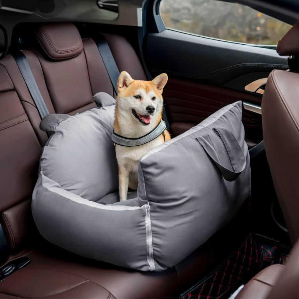 HundeBox™ | Siège auto pour chien | Siège pour chien sur la banquette arrière | Boîte de transport pour chien