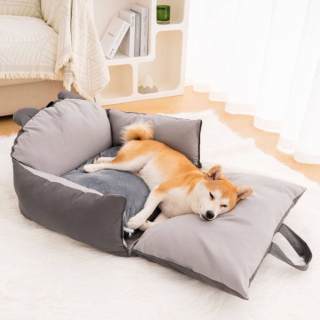 HundeBox™ | Siège auto pour chien | Siège pour chien sur la banquette arrière | Boîte de transport pour chien