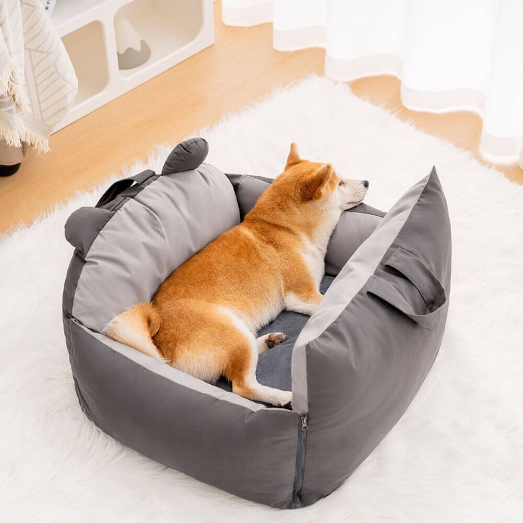 HundeBox™ | Siège auto pour chien | Siège pour chien sur la banquette arrière | Boîte de transport pour chien