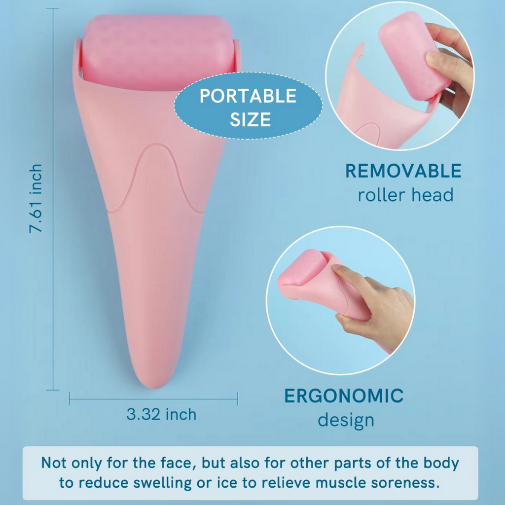Roller de Glace pour le Visage – Adoucit les Rides et les Gonflements !