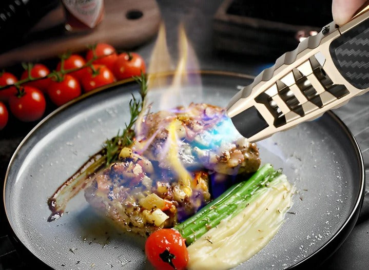 Skanto | Briquet à Flamme Réglable – Flamme Bleue pour Cuisine & Utilisation Extérieure