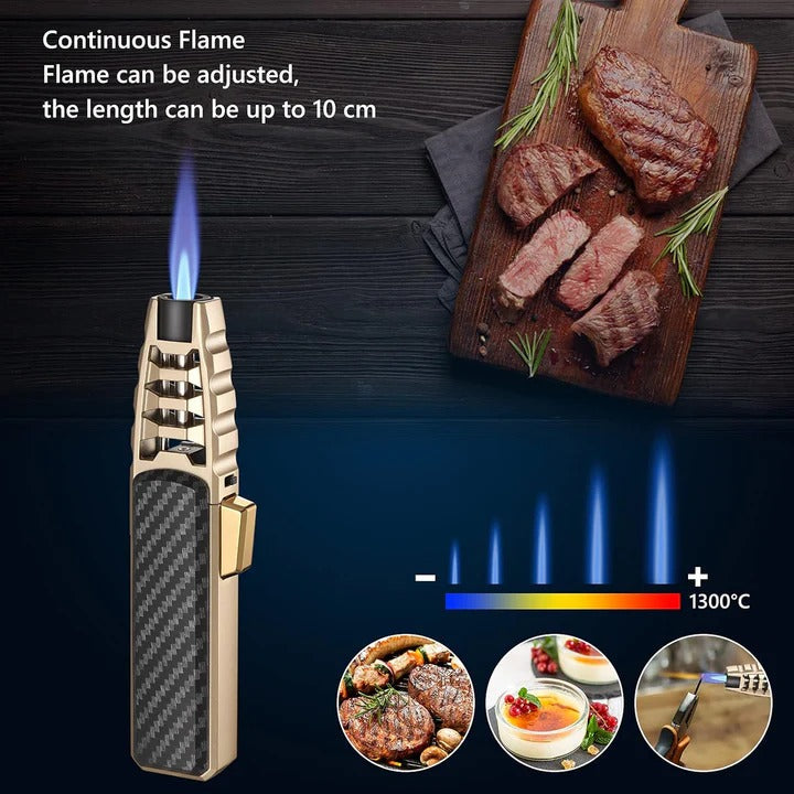Skanto | Briquet à Flamme Réglable – Flamme Bleue pour Cuisine & Utilisation Extérieure