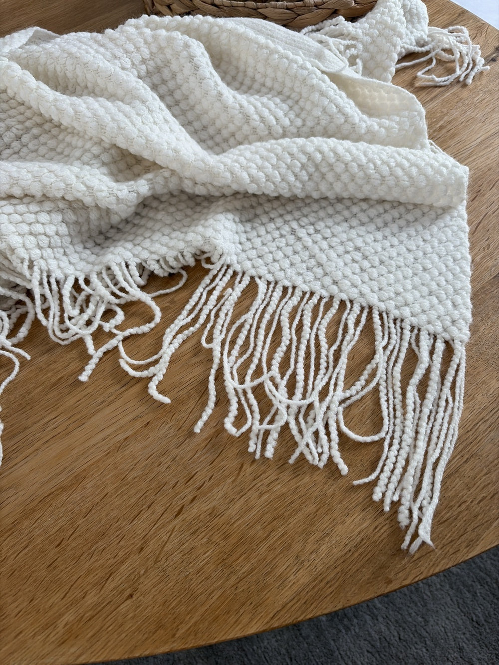 OLIVEBREEZE – Couverture légère en gaze de coton à 4 couches avec franges élégantes